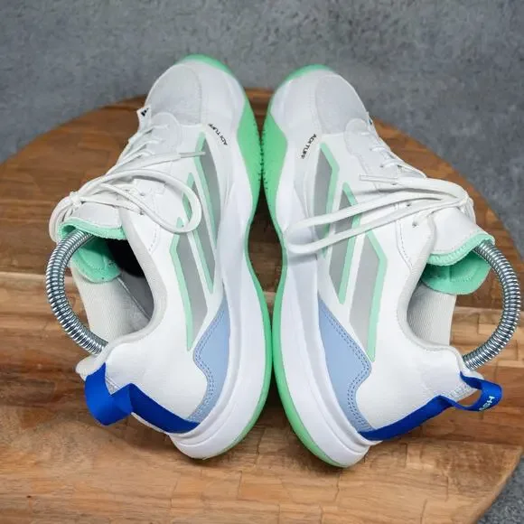 adidas White and Light Green Sneakers - Picture 5 of 8